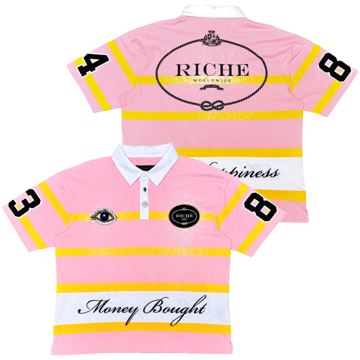 VR "LOGO RUGBY" SS POLO (PINK)