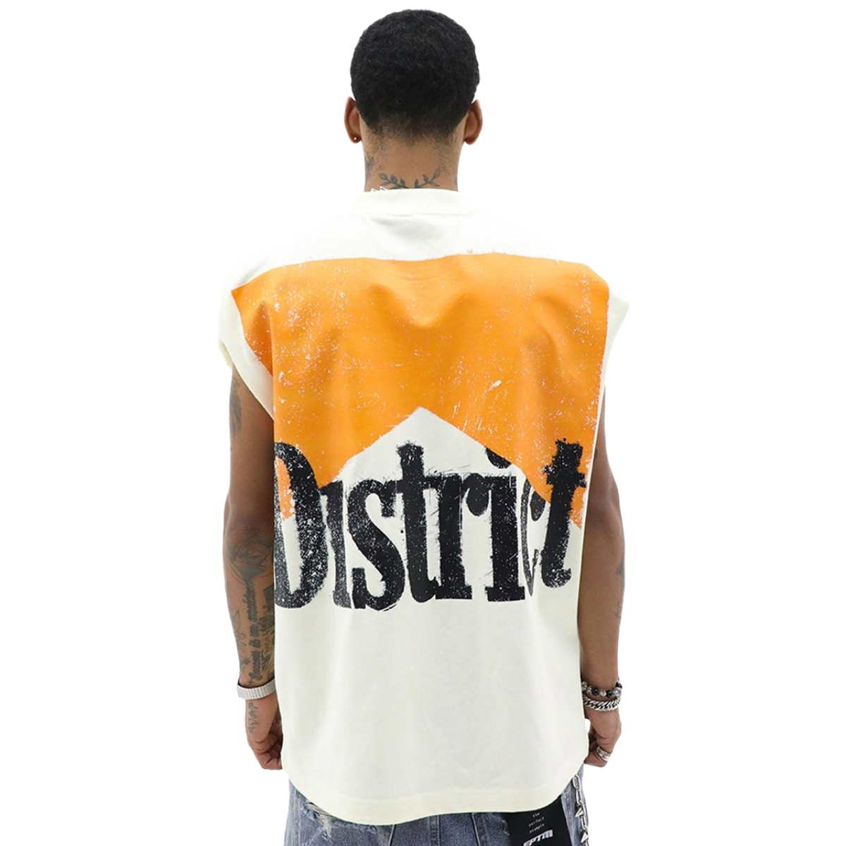HD 'THE DISTRICT' SLEEVELESS TEE (ORNG)