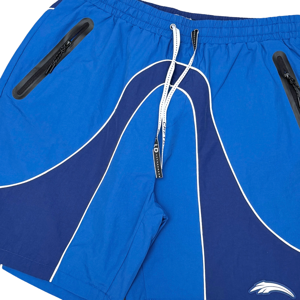 CRAFTED 'FASHION' NYLON SHORTS (BLUE)