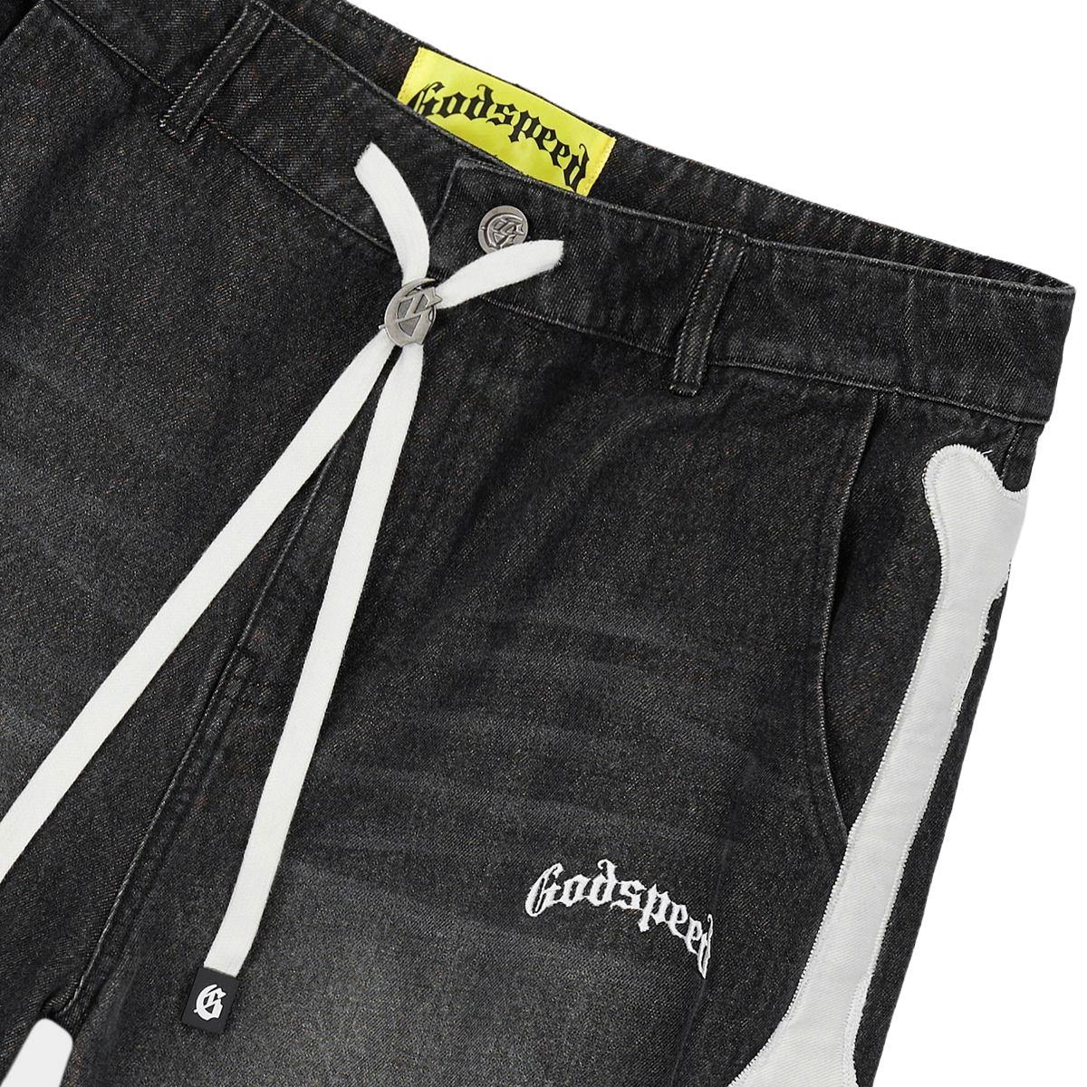 GODSPEED 'FEMUR' DENIM SHORTS (BLK)