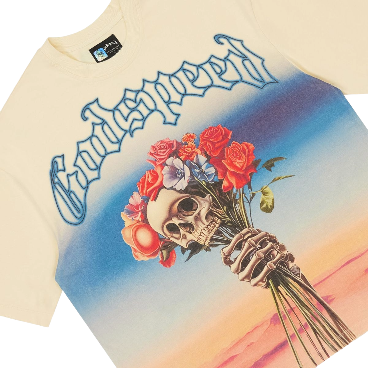 GODSPEED 'NO REIGN NO FLOWERS' SS TEE (BONE)