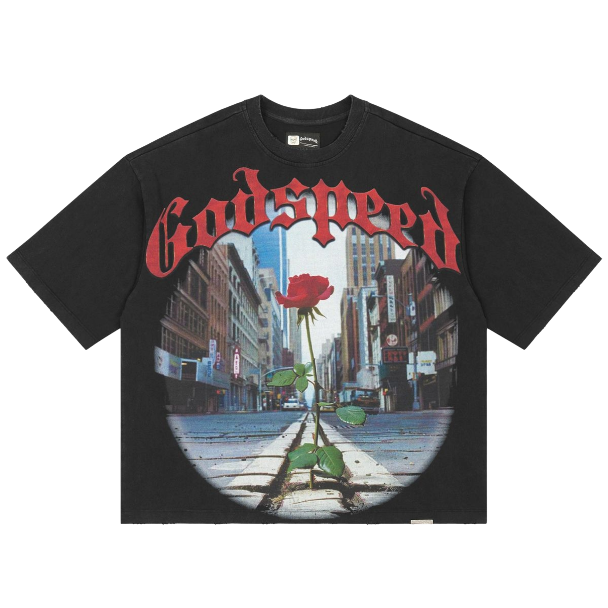 GODSPEED 'CONCRETE ROSE' SS TEE (BLK)