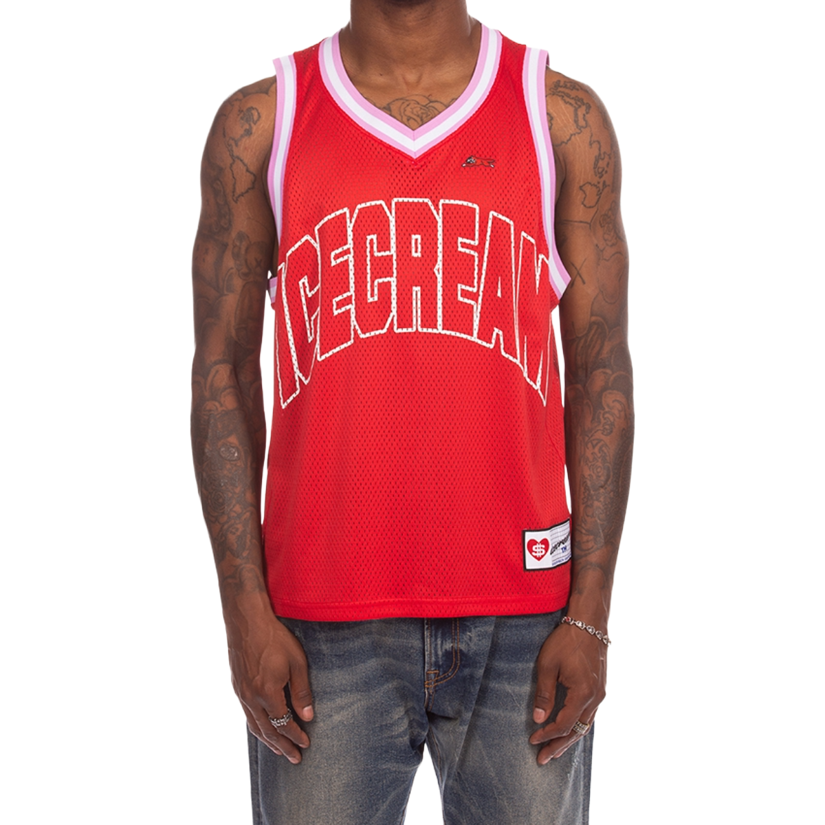 IC 'DRUMSTICK' SLEEVELESS JERSEY (RED)