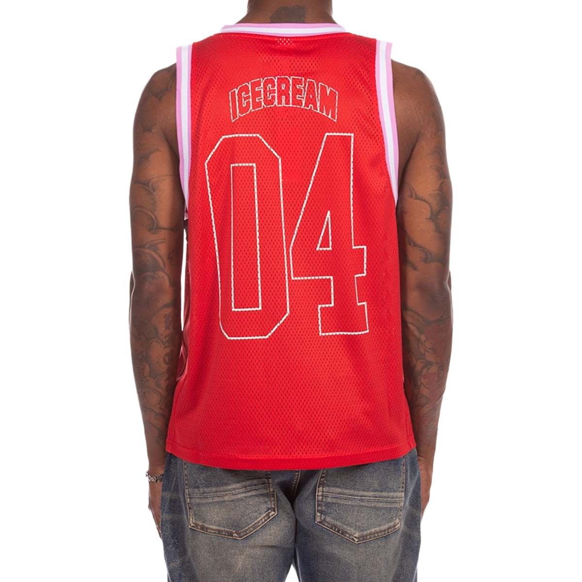IC 'DRUMSTICK' SLEEVELESS JERSEY (RED)