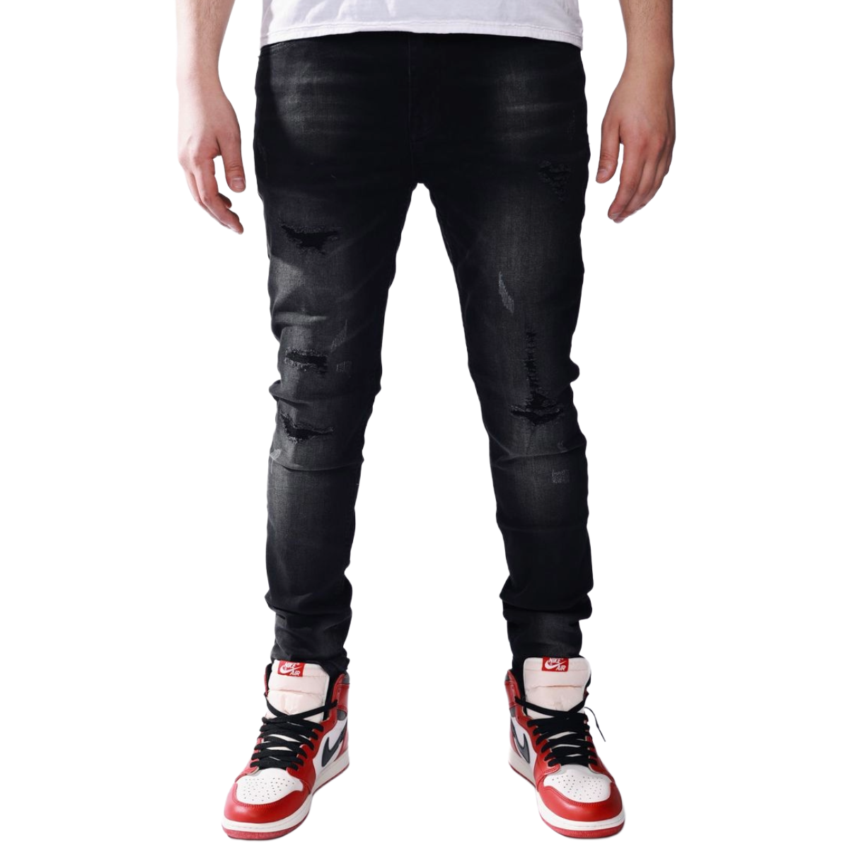 PD 'PL021' WASHED DENIM (BLK)