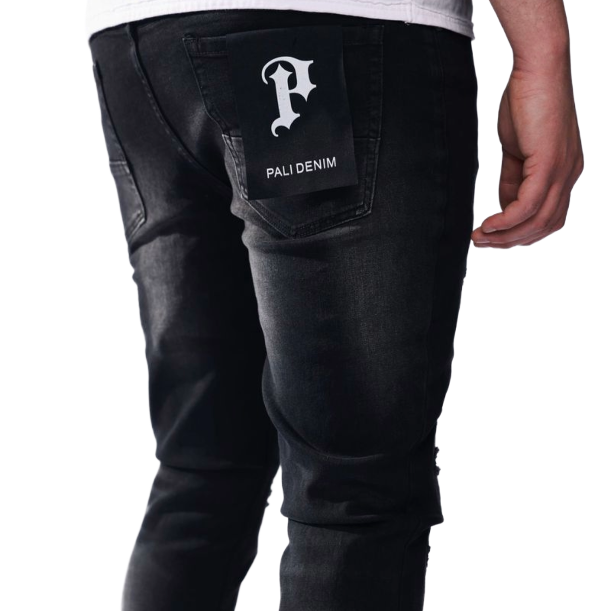 PD 'PL021' WASHED DENIM (BLK)