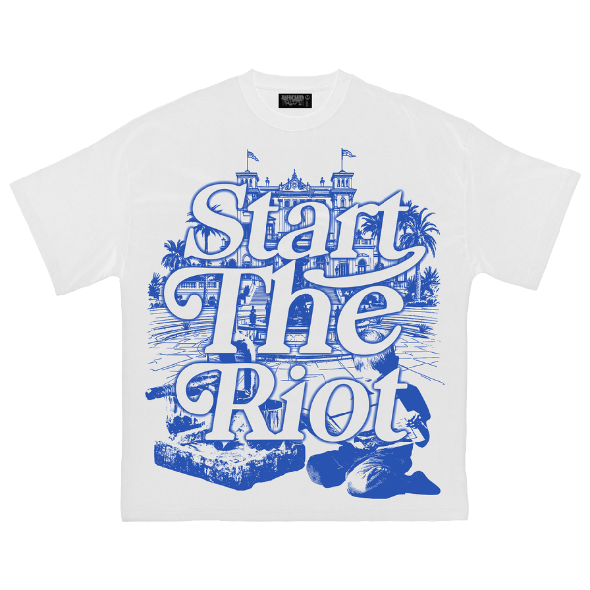 WR 'COURTYARD' SS TEE (WHT)