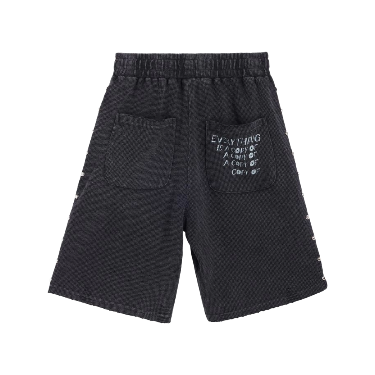 FS 'WAFFLE FOREVER' STUDDED SHORTS (BLK)