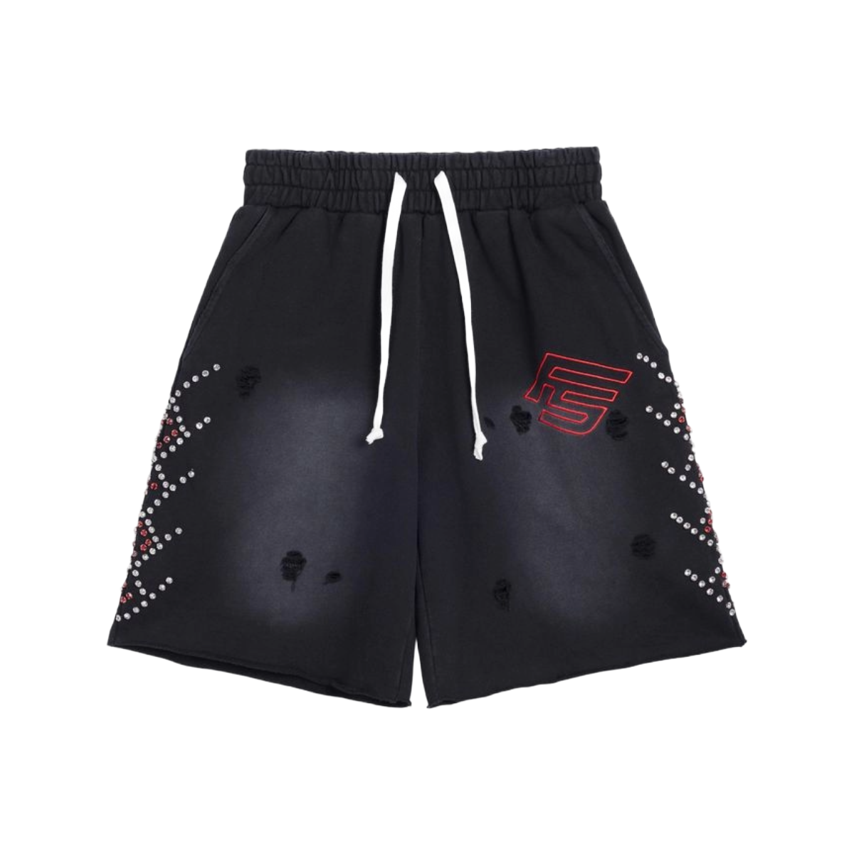 FS RHINESTONE TERRY SHORT (BLK)