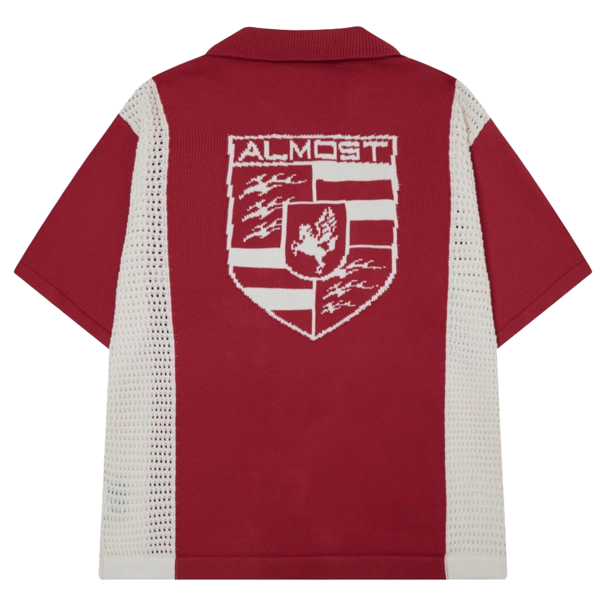 AS 'FORMULA' KNIT BUTTON UP (RED)