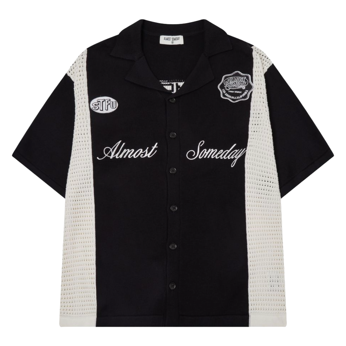 AS 'FORMULA' KNIT BUTTON UP (BLK)