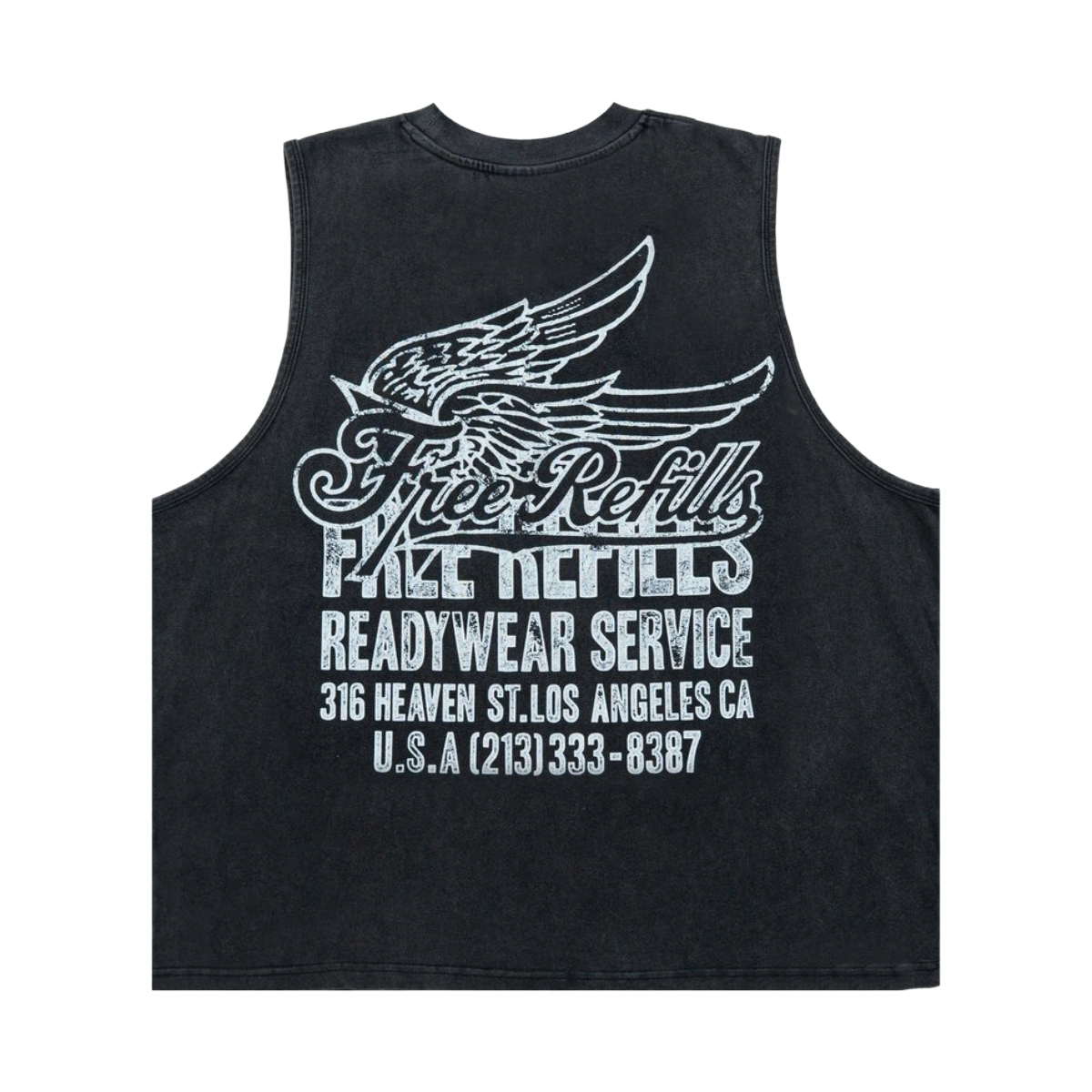FR 'SERVICE' SLEEVELESS TEE (BLK)