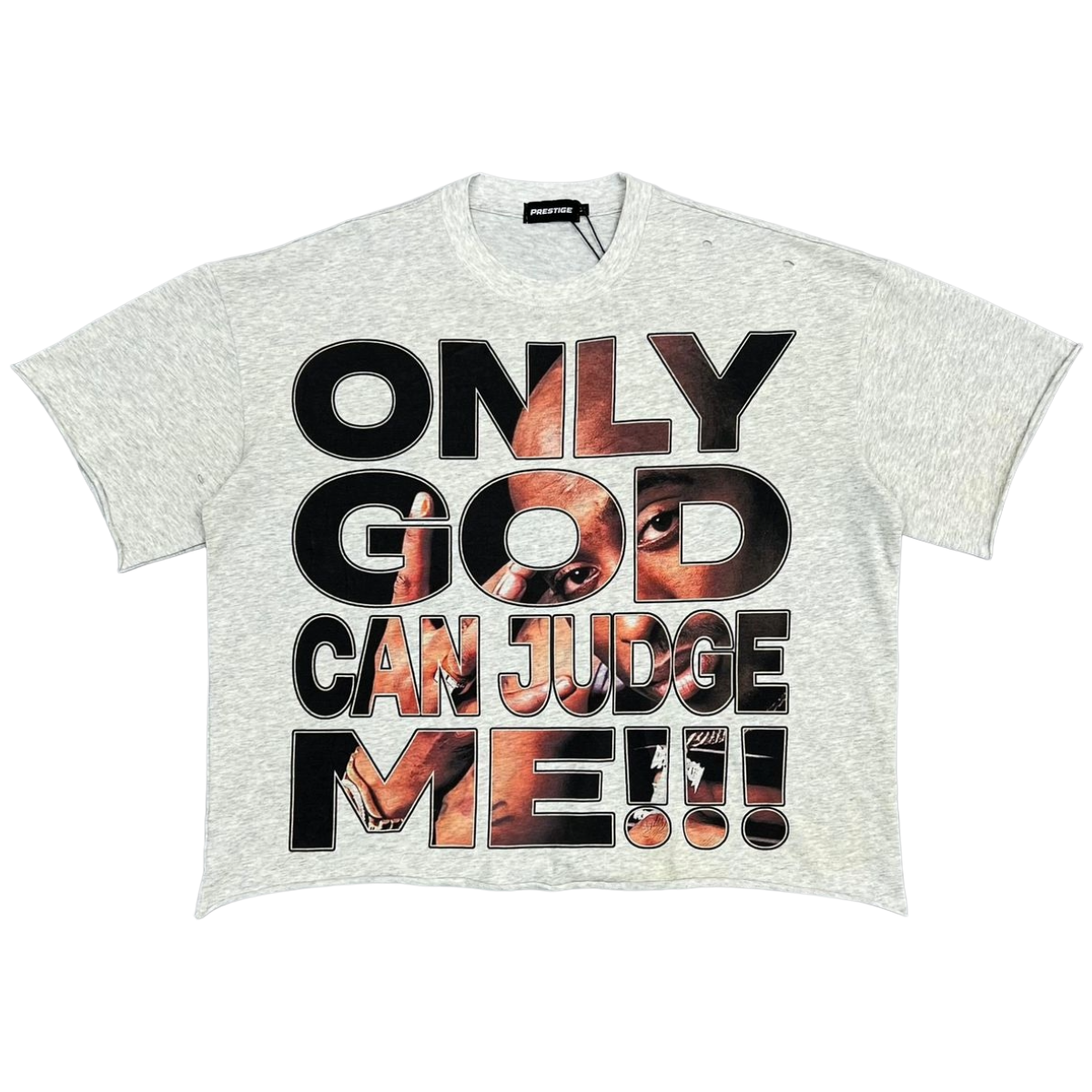 PRESTIGE 'ONLY GOD CAN JUDGE' SS TEE (GREY)