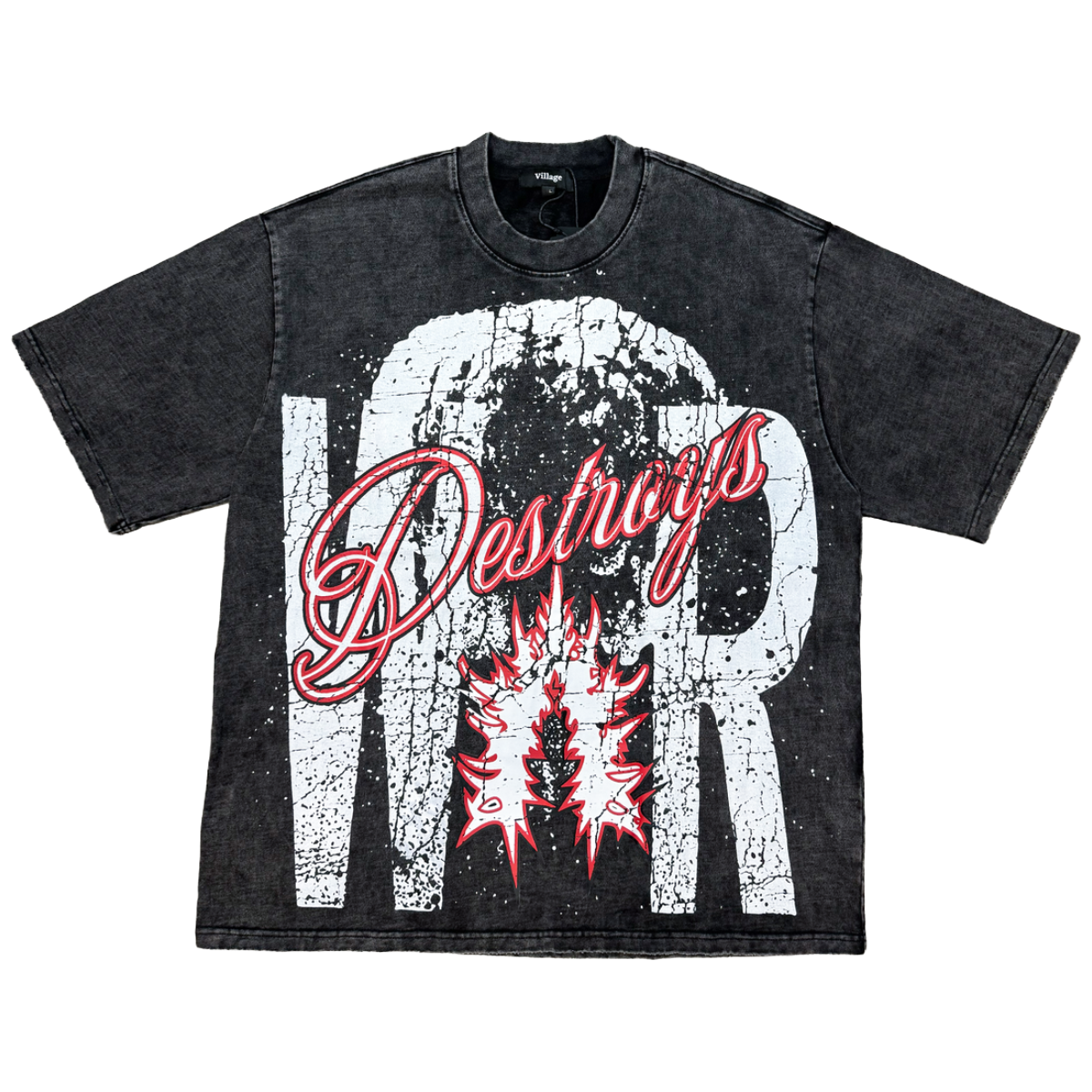 VILLAGE 'WAR DESTROYS' SS TEE (BLK)