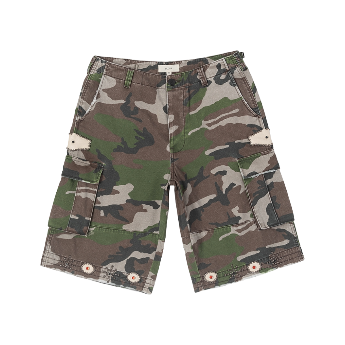 BLDG4 'SOPHIA GRAND' DENIM SHORTS (CAMO)