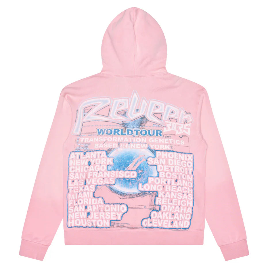 RVR "CASHED OUT" PINK WASH HOODIE