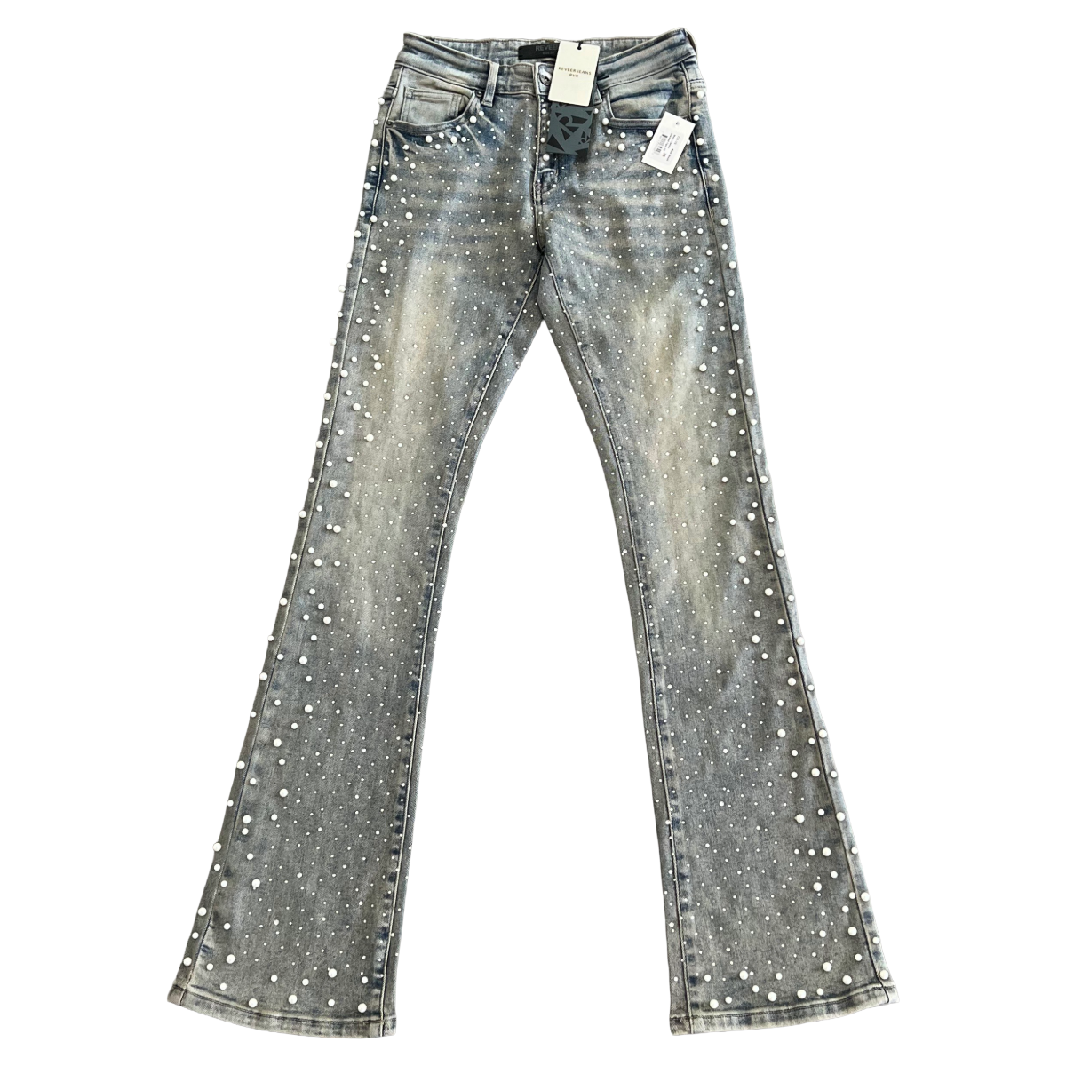 RVR "PEARL" BLUE WASH FLARE DENIM