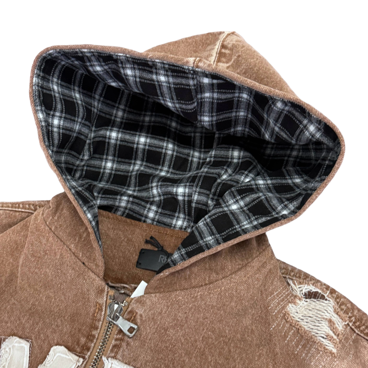 RVR "HERITAGE" KHAKI DENIM HOODIE