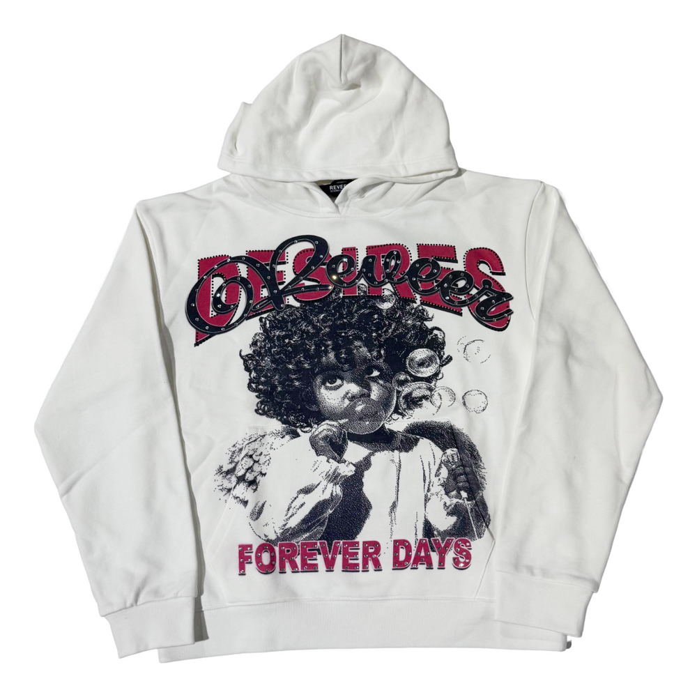 RVR "FOREVER DAYS" WHITE HOODIE
