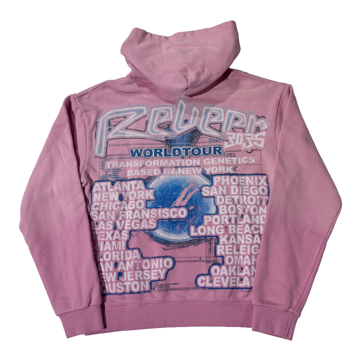 RVR "CASHED OUT" PINK WASH HOODIE