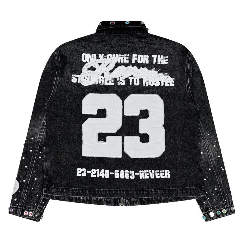 RVR "LEGACY" BLACK WASH DENIM JACKET