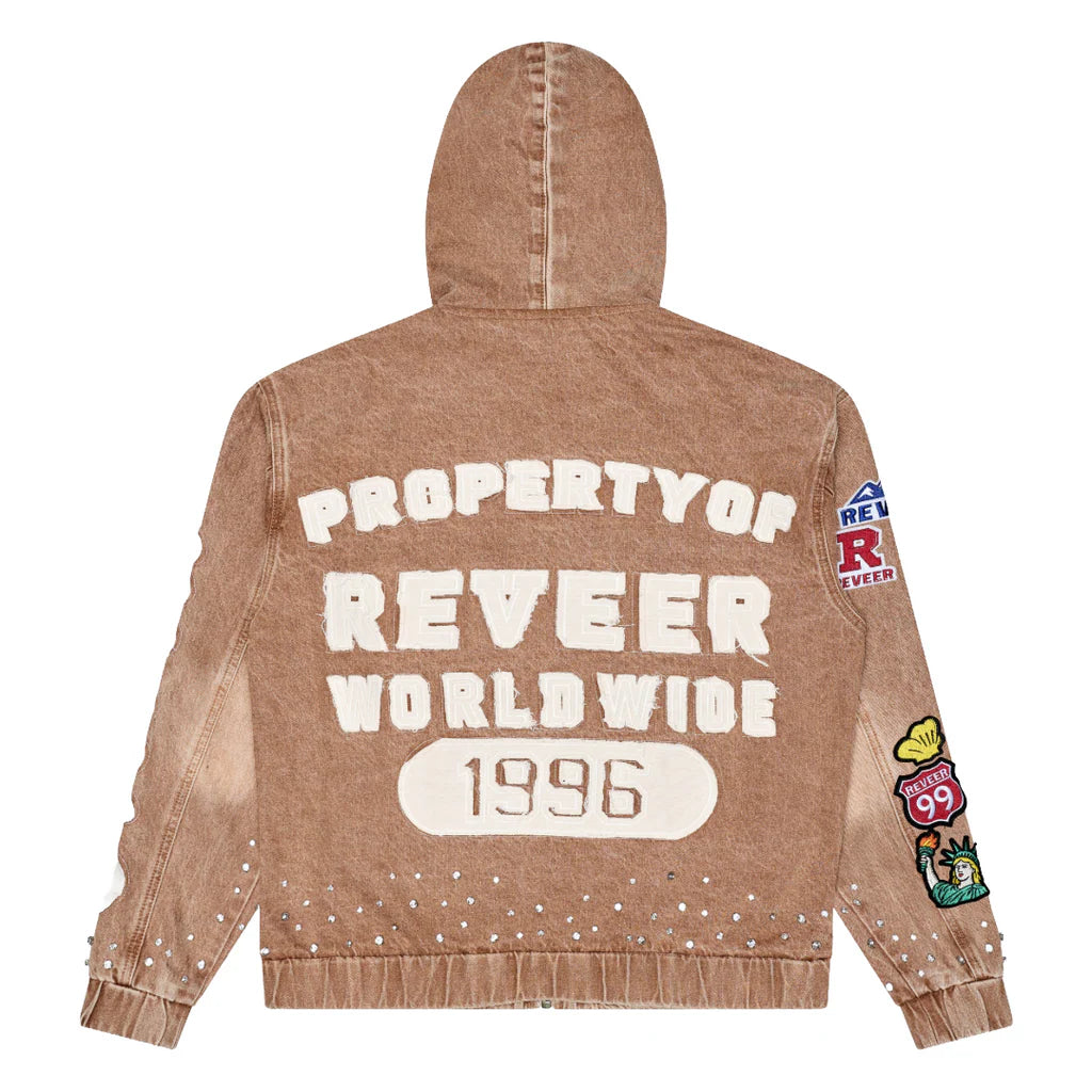 RVR "HERITAGE" KHAKI DENIM HOODIE