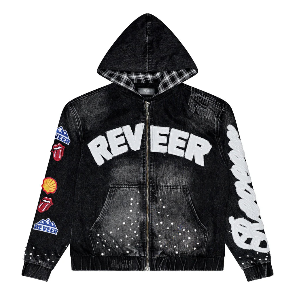 RVR "HERITAGE" BLACK DENIM HOODIE