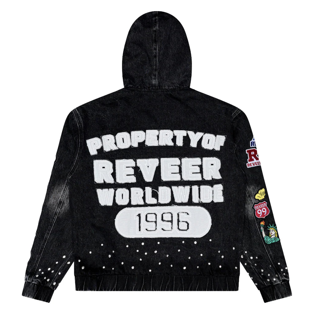 RVR "HERITAGE" BLACK DENIM HOODIE