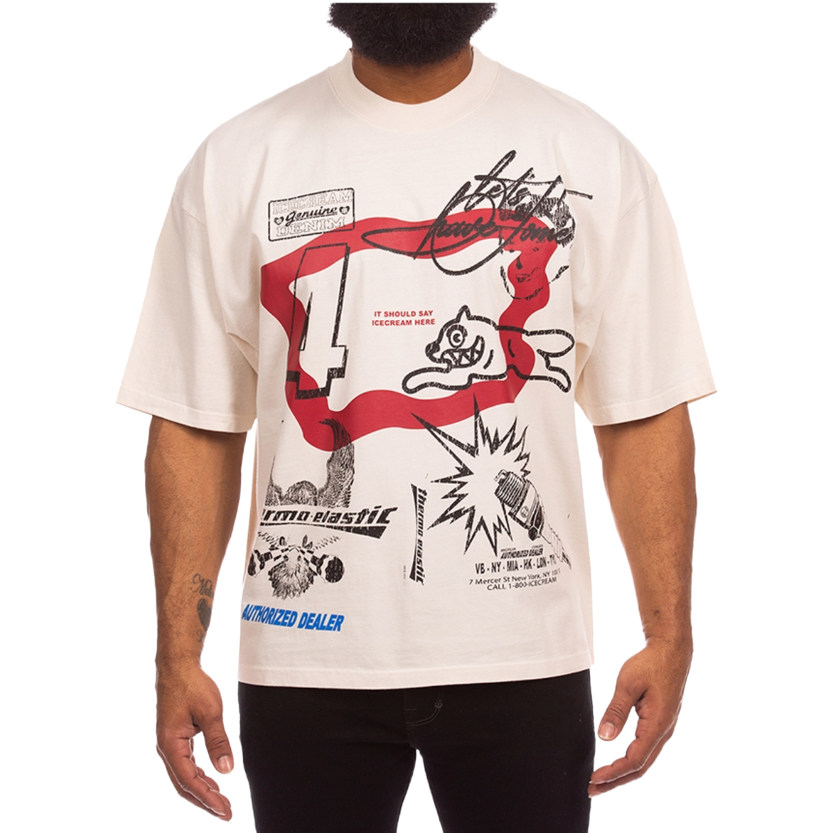 IC 'MELON' SS TEE (ANTQ WHT)