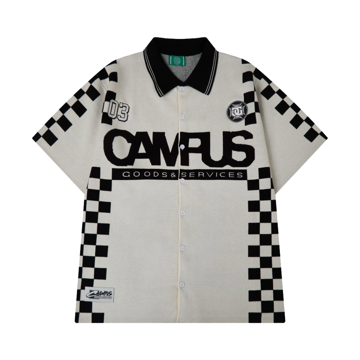 CAMPUS CHECKERED JACQUARED SHIRT (CRM)