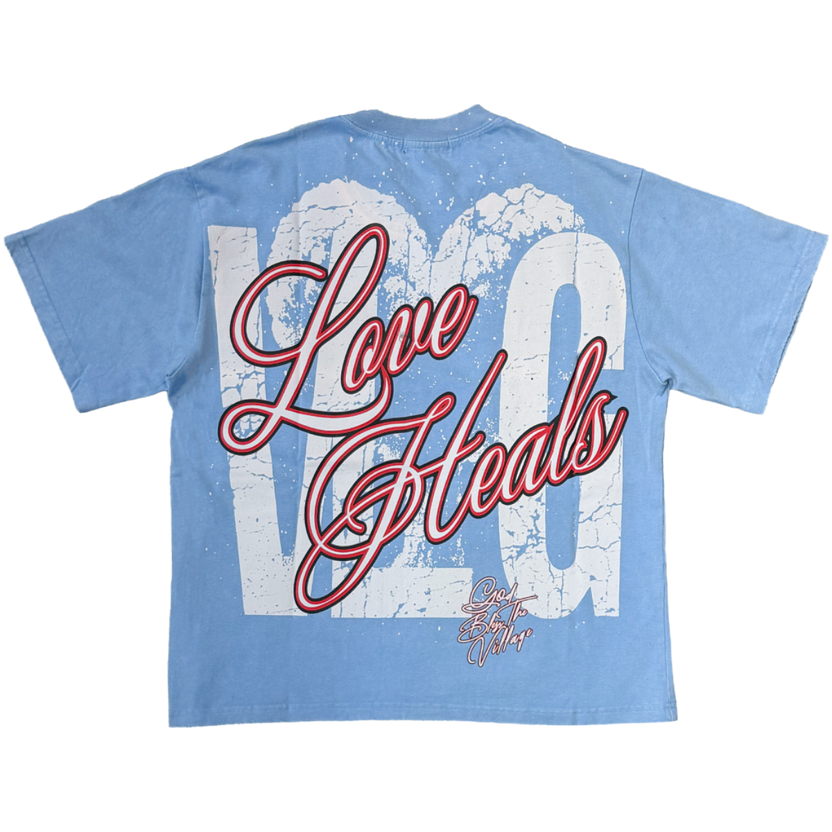 VILLAGE 'WAR DESTROYS' SS TEE (BLUE)