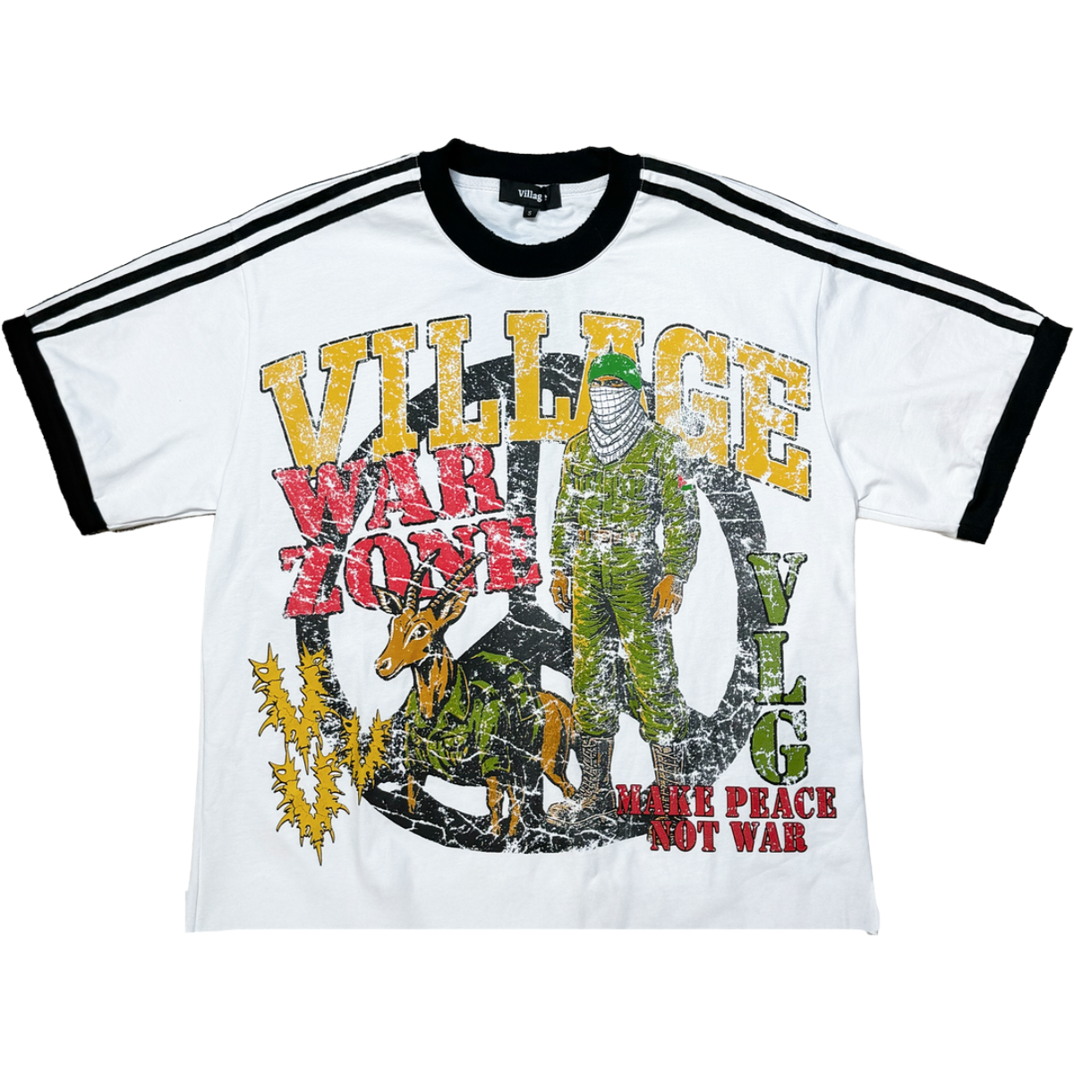 VILLAGE 'WARZONE' SS TEE (WHT)