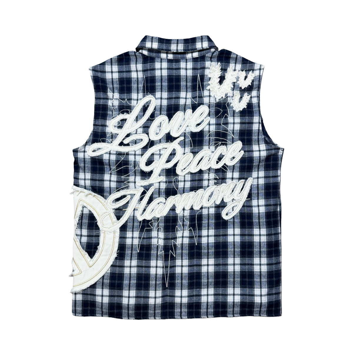 VILLAGE 'DREAMS' SLEEVELESS BUTTON UP (BLUE)