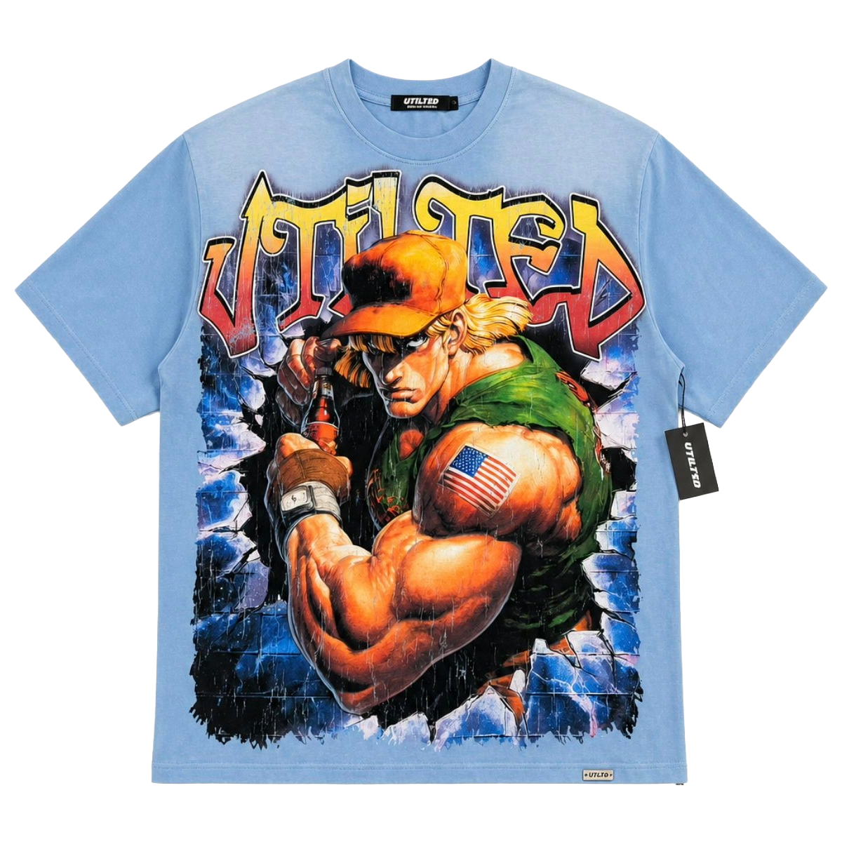 VTILTED 'PRESSURE' SS TEE (LT BLUE)