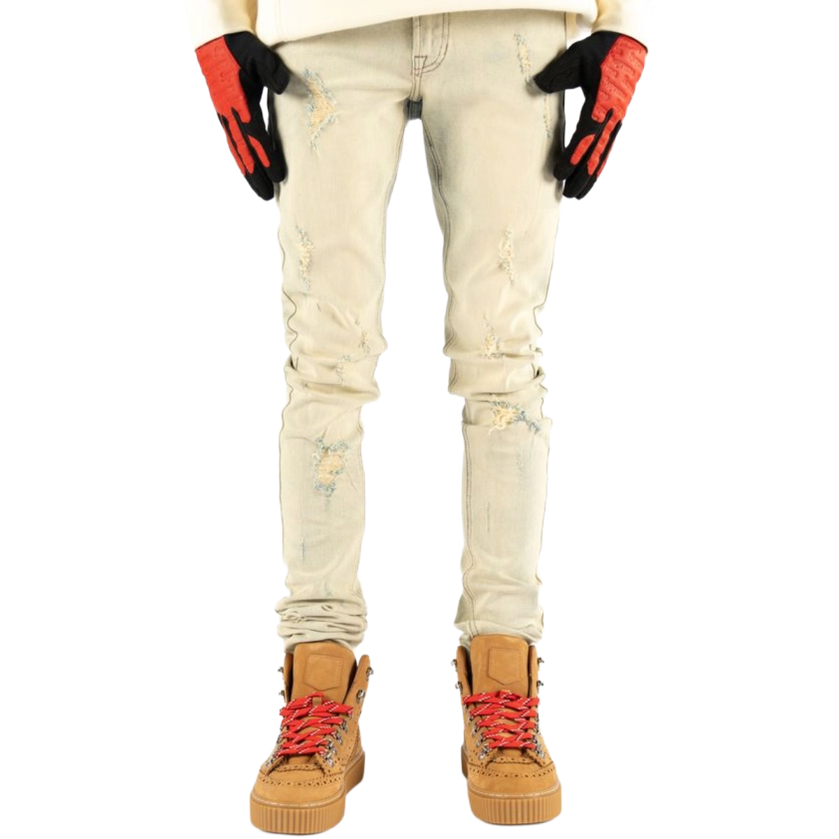 HEAVY 'ALBINO' DENIM (LT CRM)
