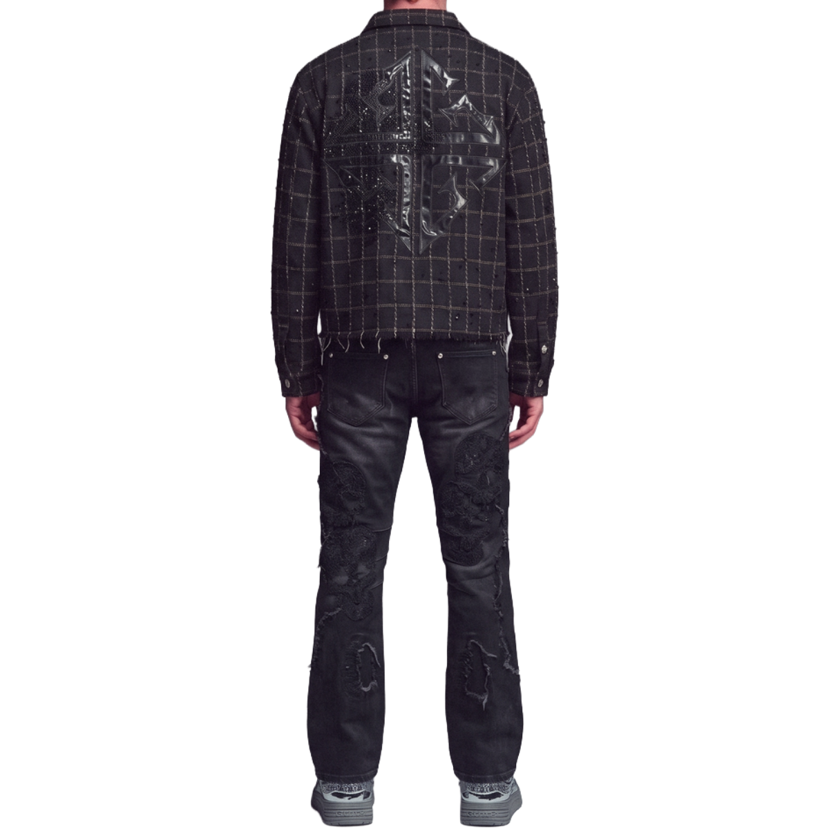 GUAPI 'GRID' BUTTON UP (OBSDN BLK)