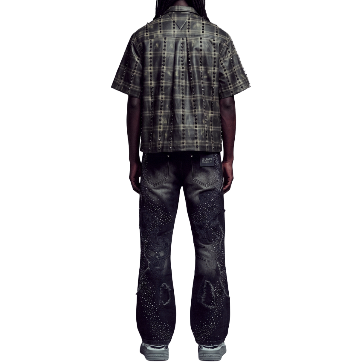 GUAPI 'NO HUGS' SS BUTTON UP (OBSDN BLK)