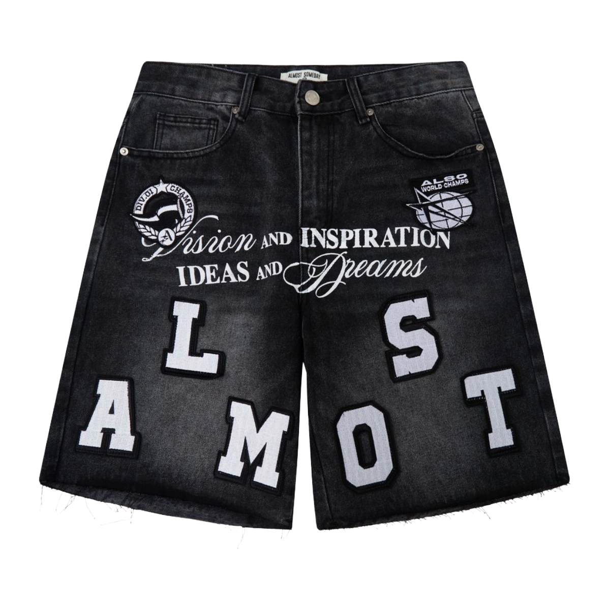 AS 'LETTERMAN' DENIM SHORTS