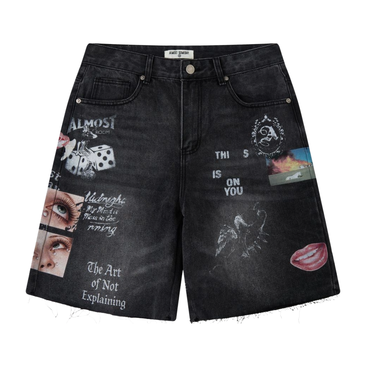 AS 'GALLERY' DENIM SHORTS (BLK)