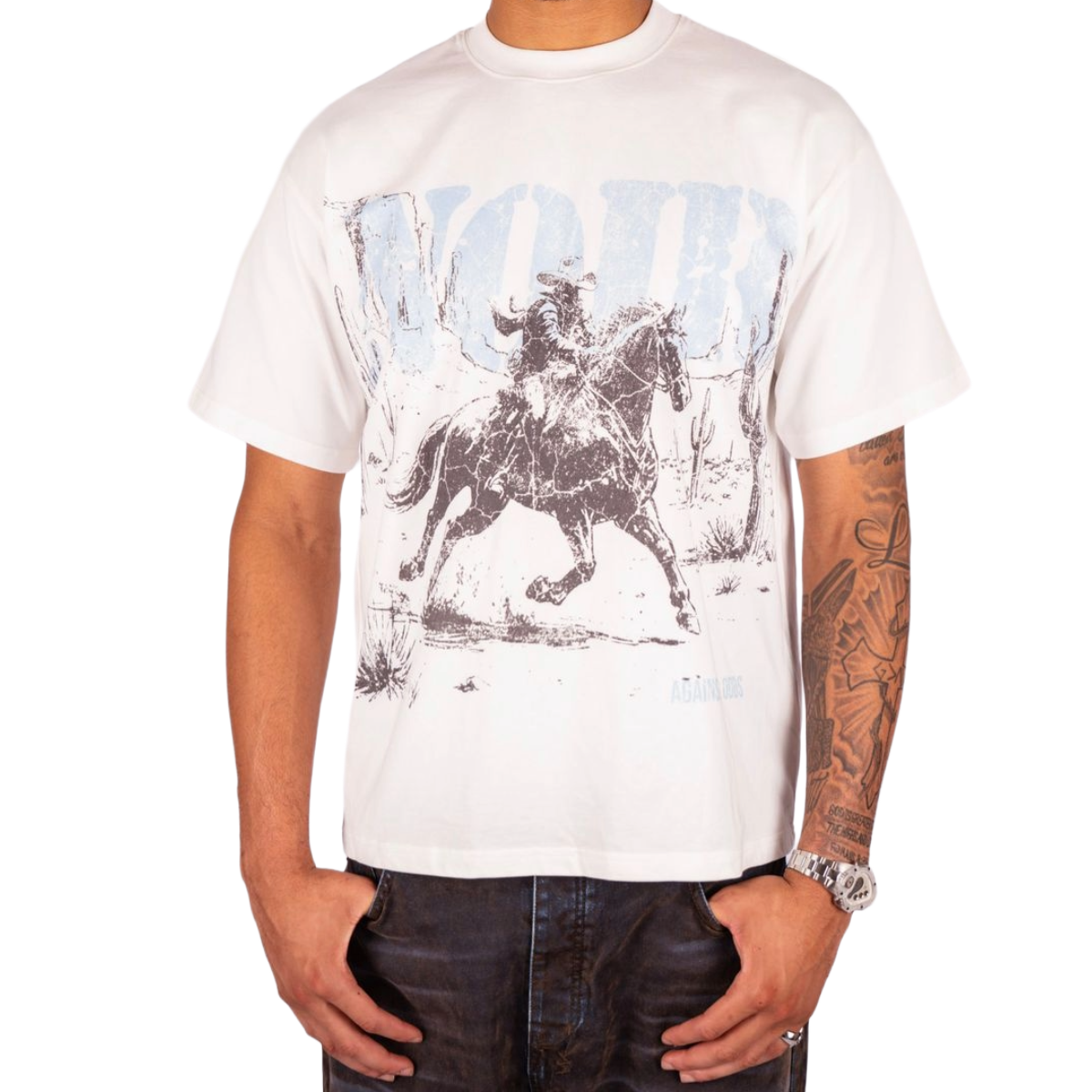 NOIR 'RIDER' SS TEE (WHT)