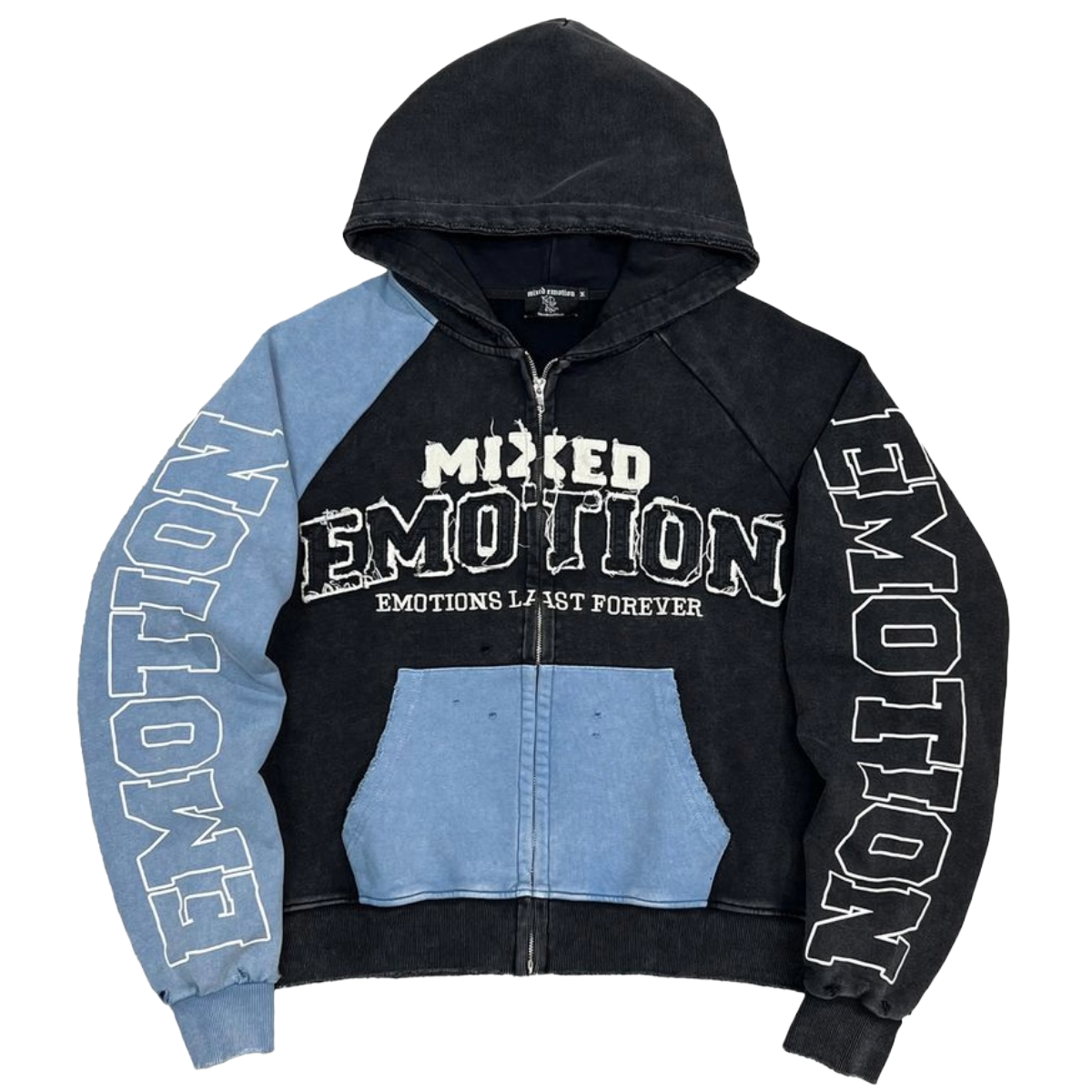 ME 'SPLIT DECISION' HOODIE (BLK/BLU)
