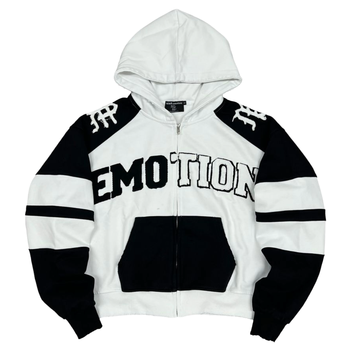ME 'VARSITY' HOODIE (BLK/WHT)
