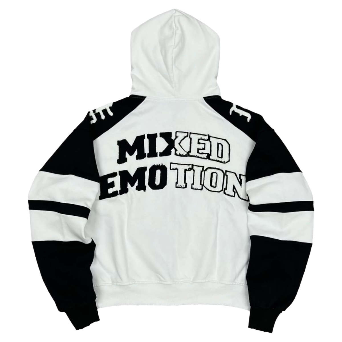 ME 'VARSITY' HOODIE (BLK/WHT)