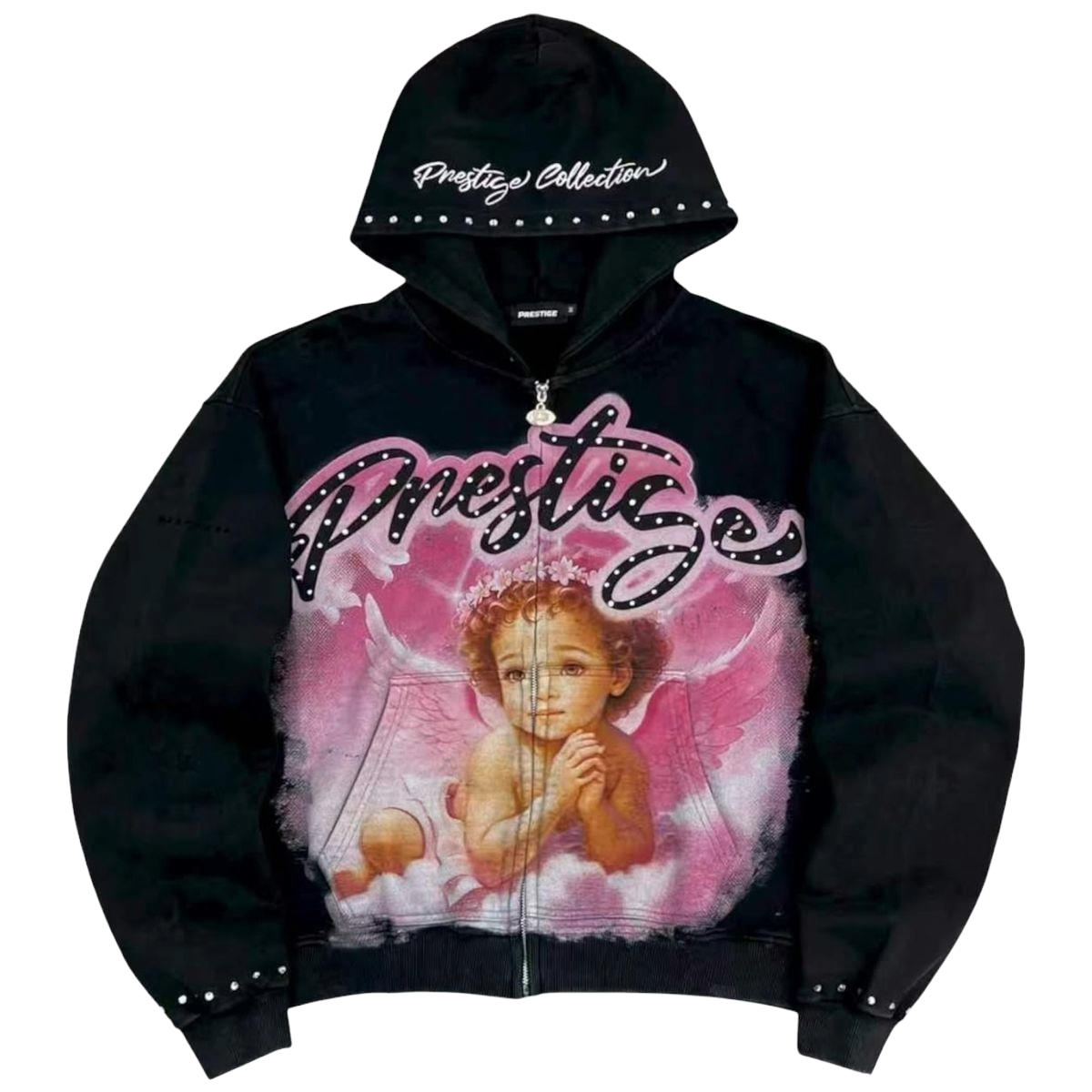 PRESTIGE 'PINK ANGEL' HOODIE (BLK)
