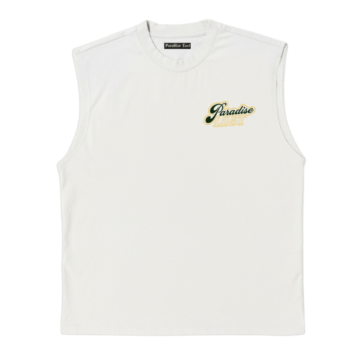PL 'LOST PASSPORT' SLEEVELESS TEE (CRM)