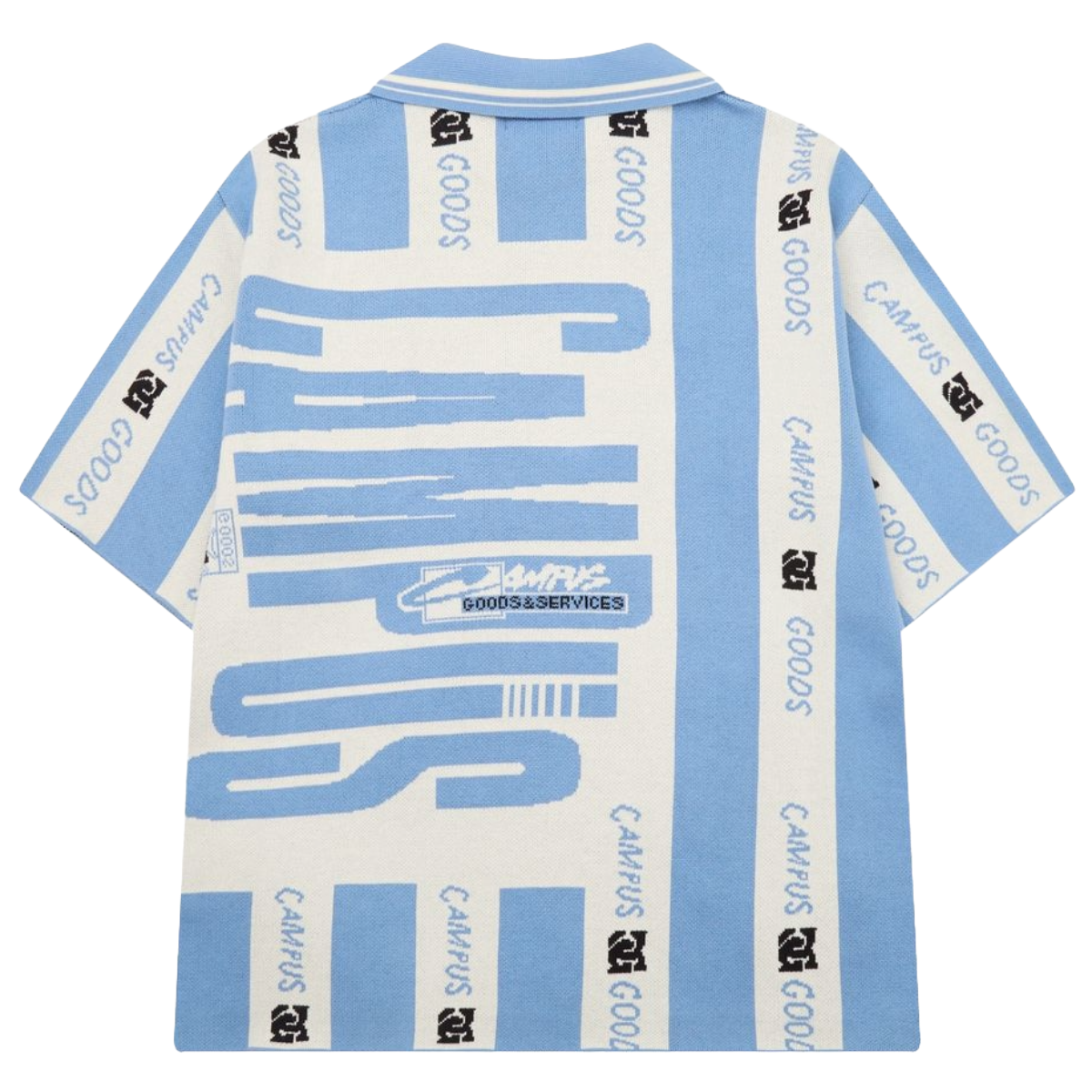 CAMPUS KNIT POLO (SKY BLUE/WHT)