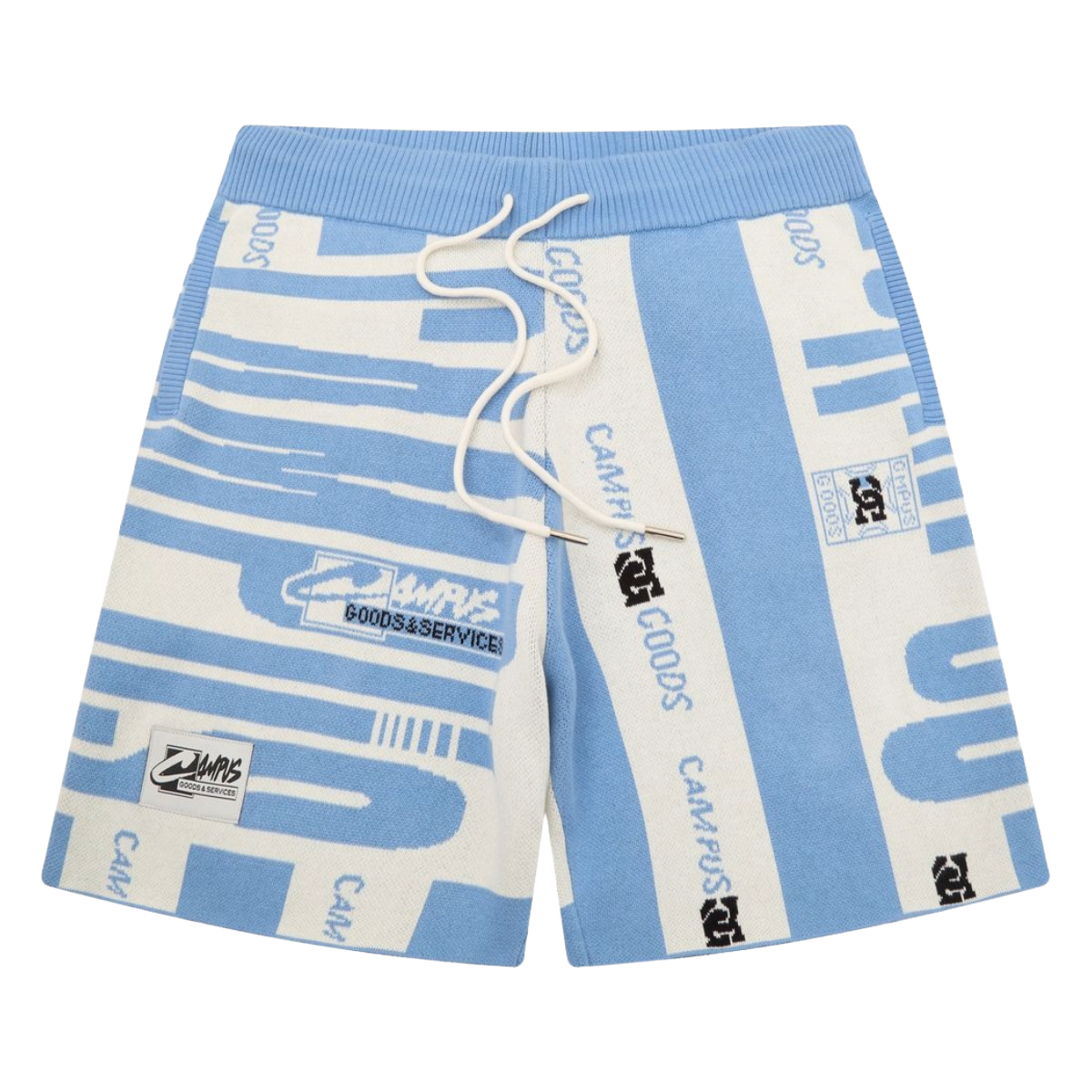 CAMPUS KNIT SHORTS (SKY BLUE/WHT)