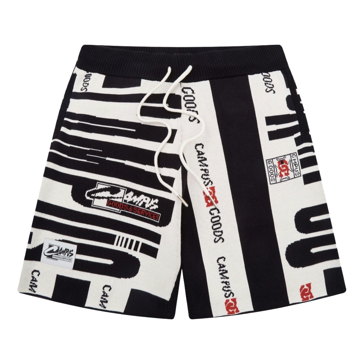 CAMPUS KNIT SHORTS (BLK/WHT)