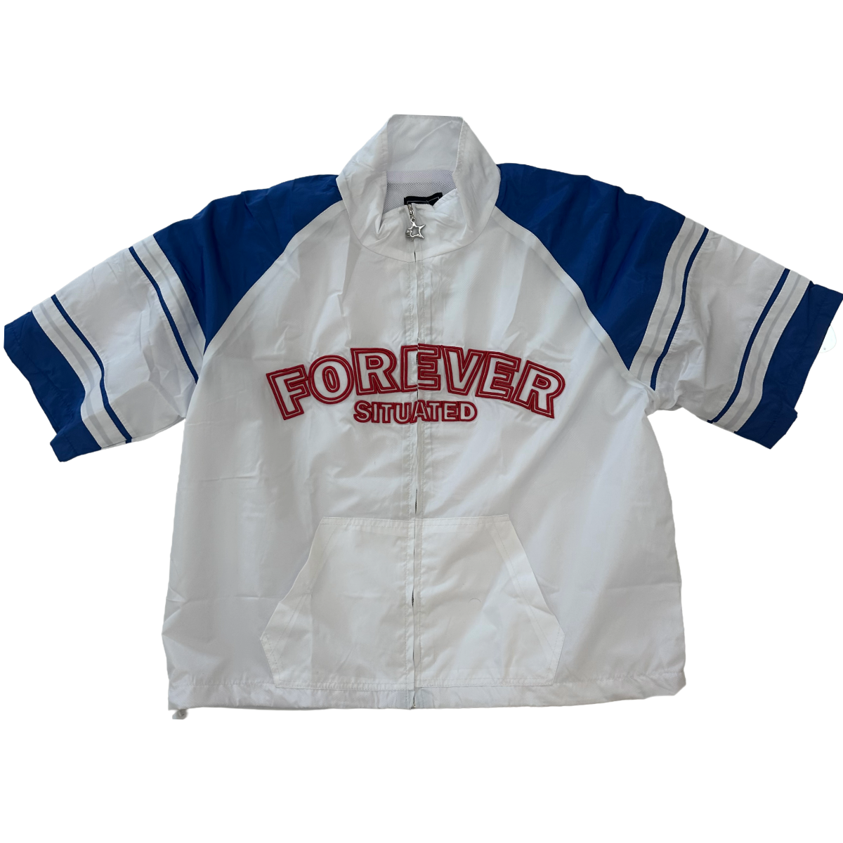 FS TRACK SS ZIP-UP (WHT/BLUE)