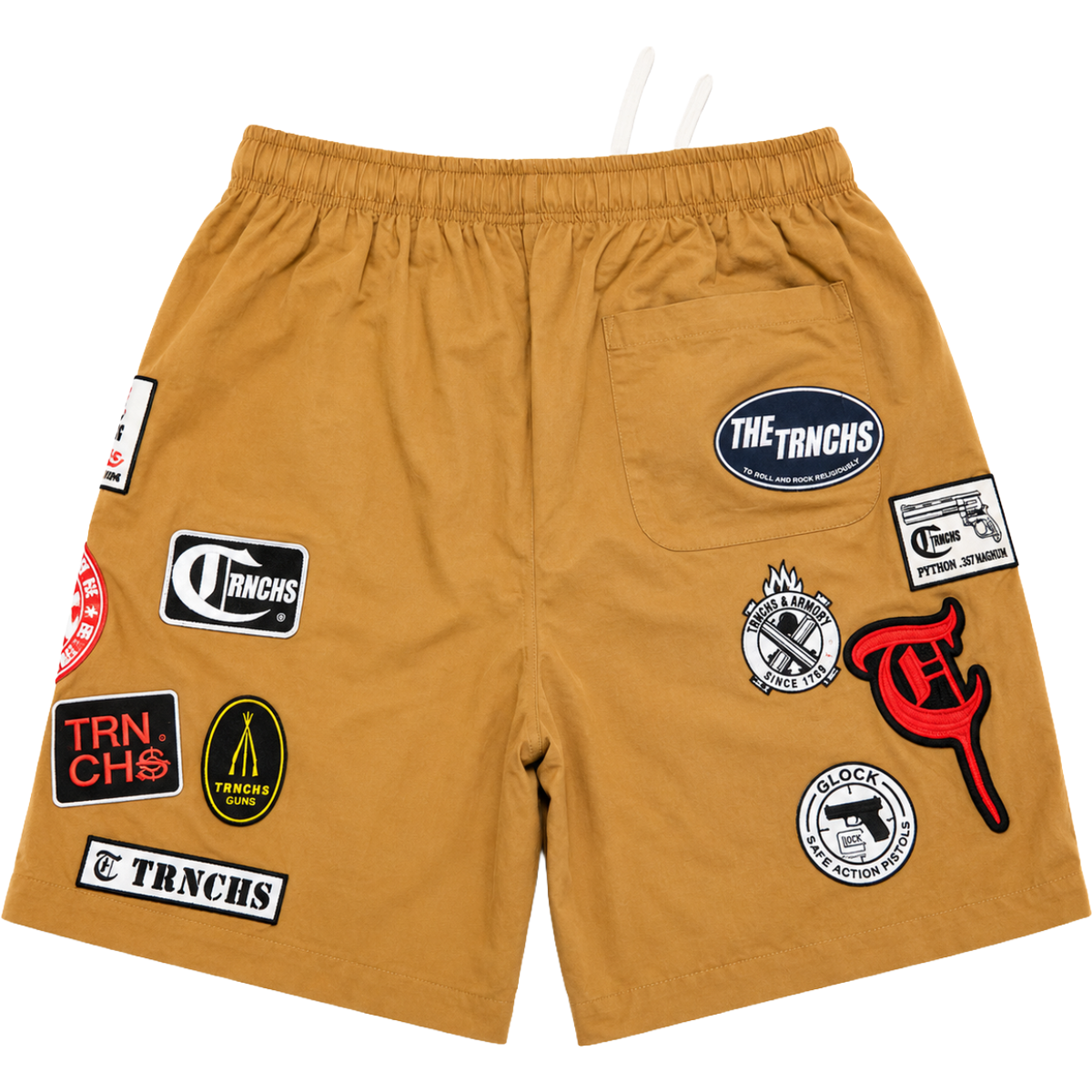TRNCHS 'COLLECTION' PATCH SHORTS (KHAKI)
